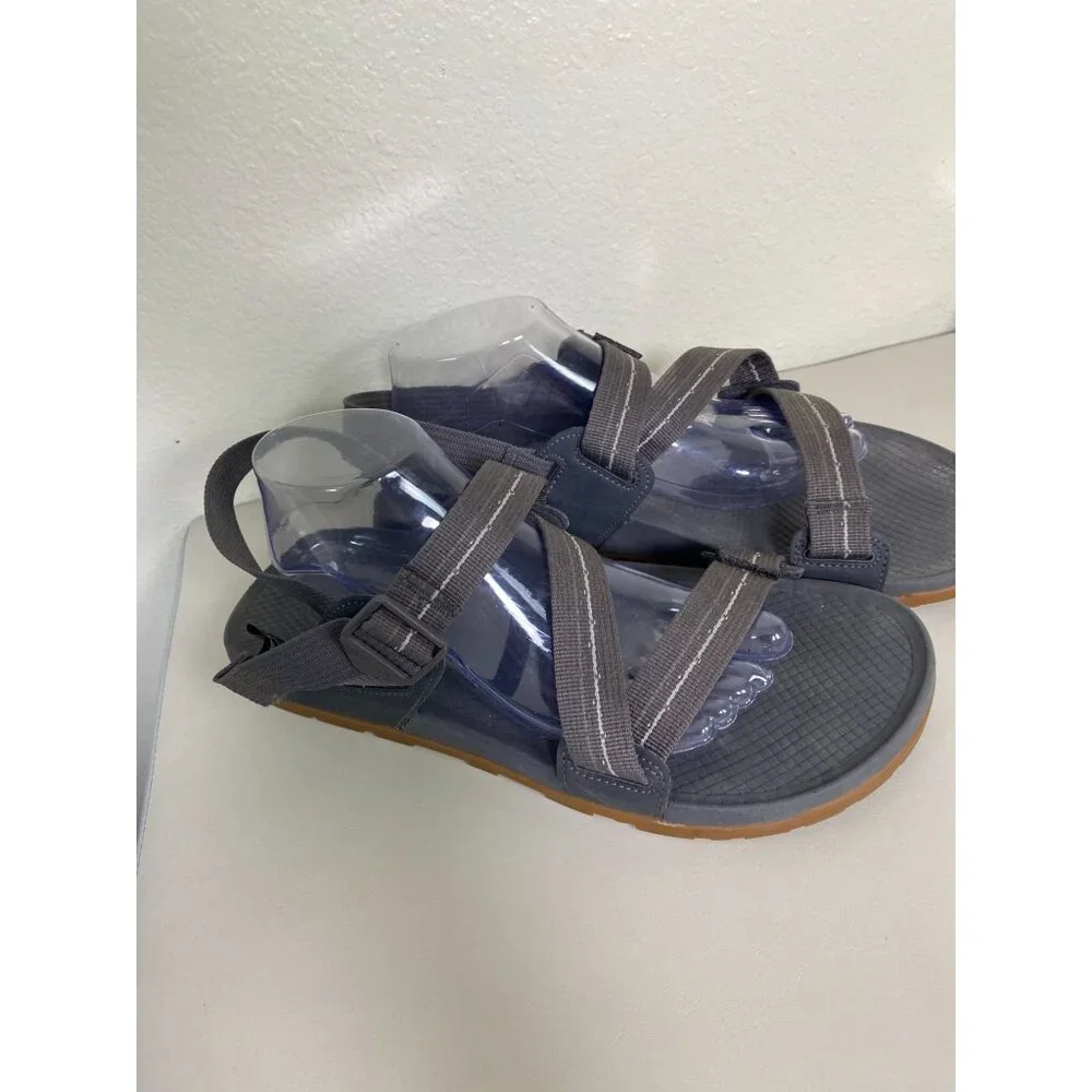 Chaco Men Adjustable Strap Hiking Sandals Size 11 Gray Gum Sole‎ Outdoor Camping
